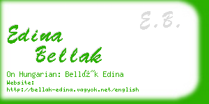 edina bellak business card